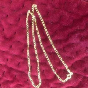 10k GOLD  1 ML CONCAVE FIGARO LINK CHAIN